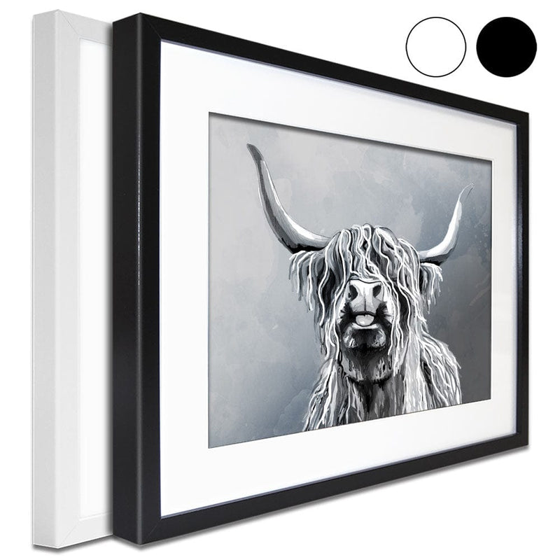 Highland Cattle Framed Art Print wall art product Art Print Shop