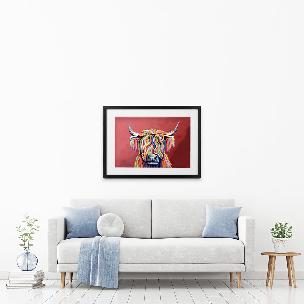 Highland Coo Framed Art Print wall art product Art Print Shop