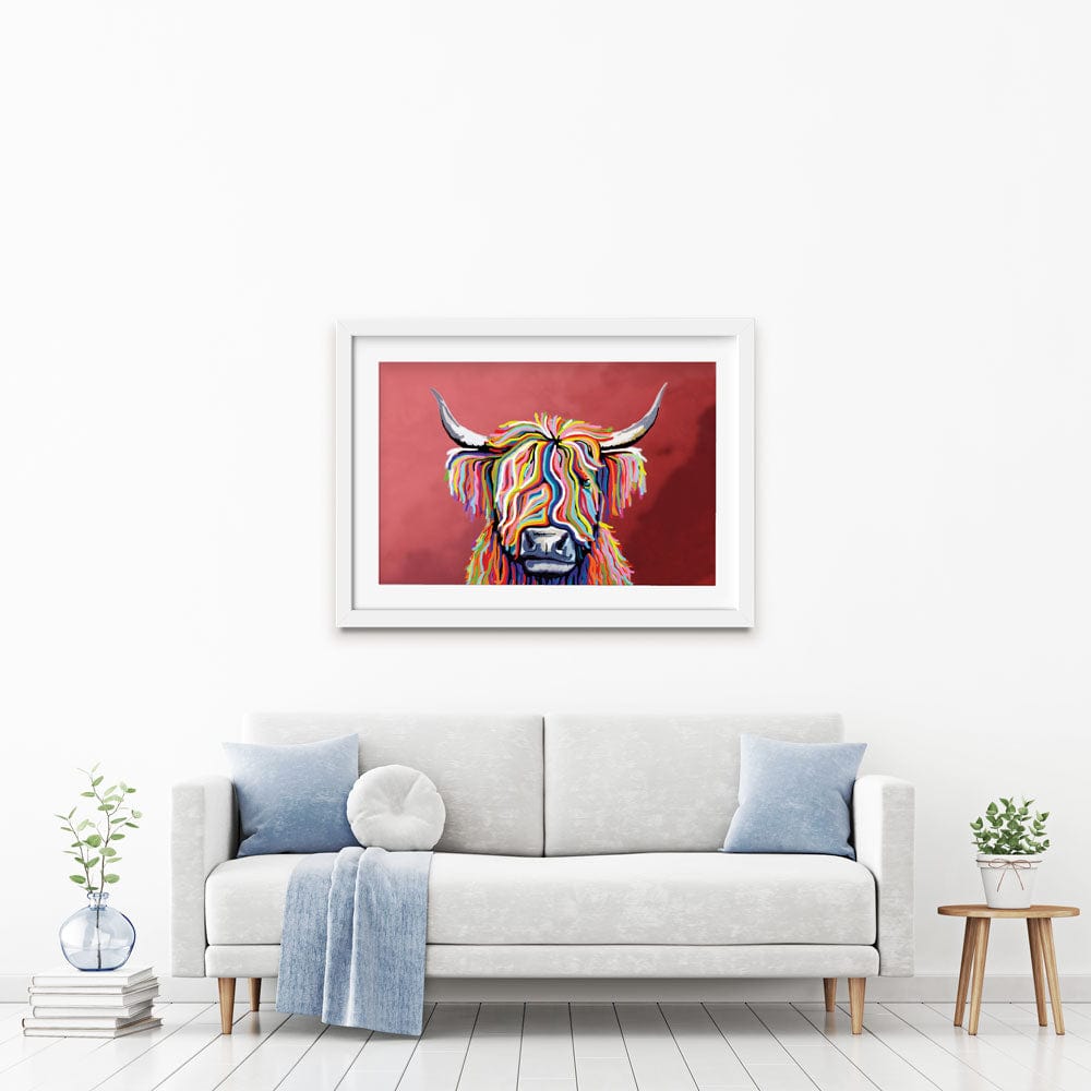 Highland Coo Framed Art Print wall art product Art Print Shop