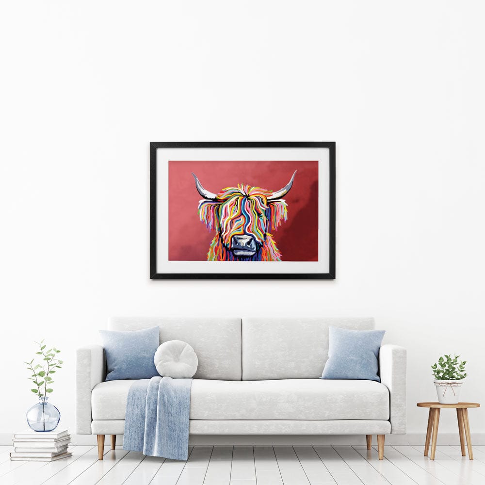 Highland Coo Framed Art Print wall art product Art Print Shop