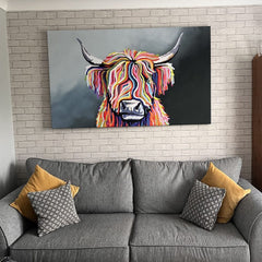 Highland Cow Canvas Print wall art product Independent