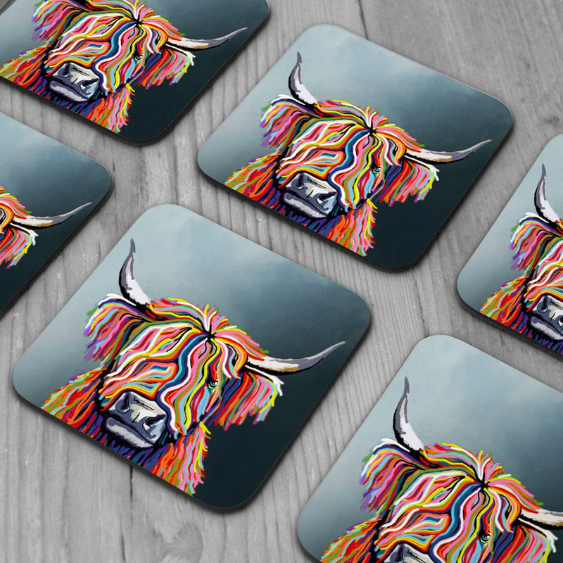 Highland Cow Coaster Set wall art product Independent