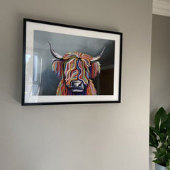 Highland Cow Framed Art Print wall art product Art Print Shop