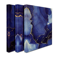 Inky Blue Marble Trio Canvas Print wall art product djero.adlibeshe yahoo.com / Shutterstock