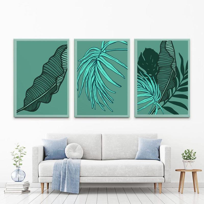 Leafy Green Trio Canvas Print wall art product Olga_C / Shutterstock