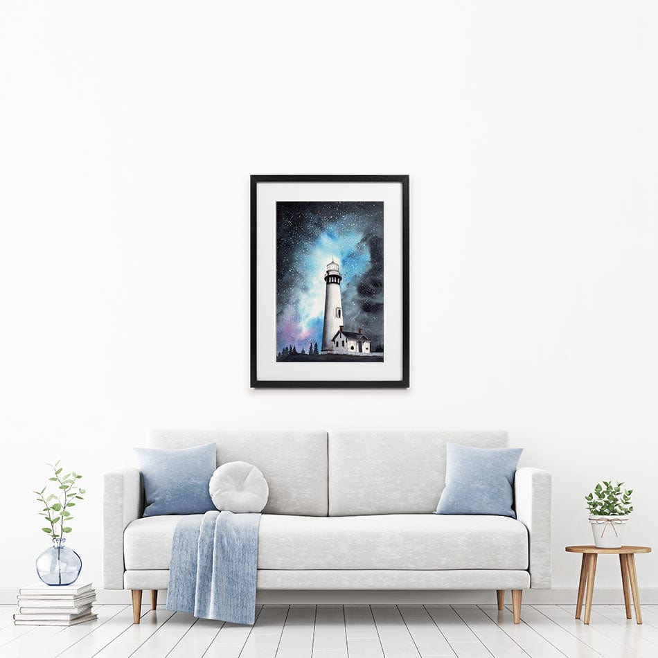 Lighthouse On The Hill Framed Art Print wall art product Tarasova Mariya / Shutterstock