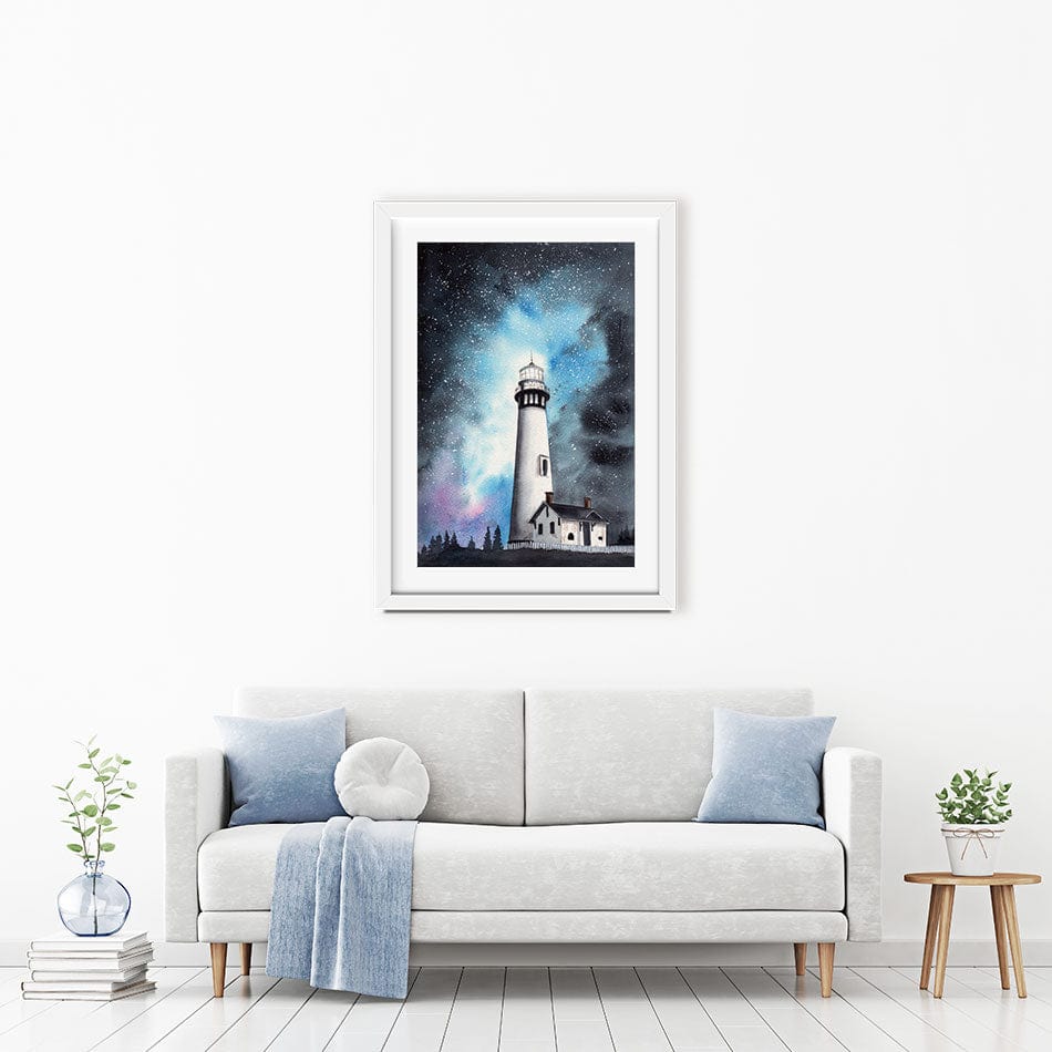 Lighthouse On The Hill Framed Art Print wall art product Tarasova Mariya / Shutterstock