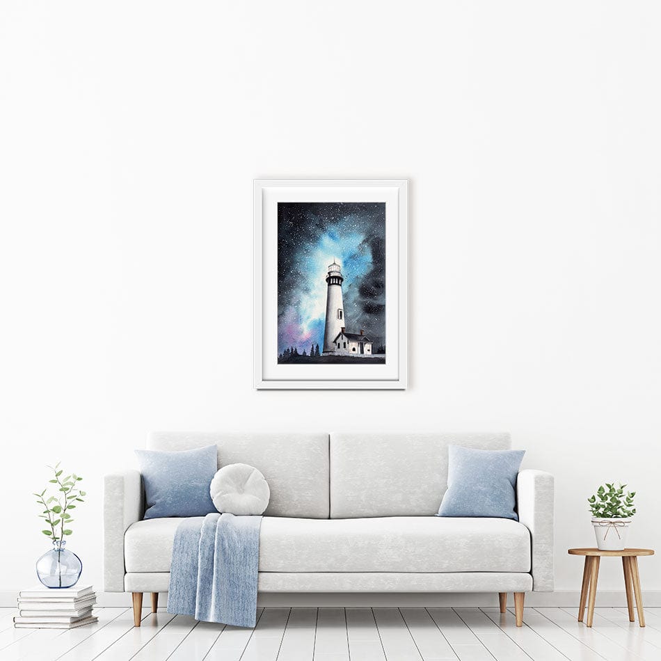 Lighthouse On The Hill Framed Art Print wall art product Tarasova Mariya / Shutterstock