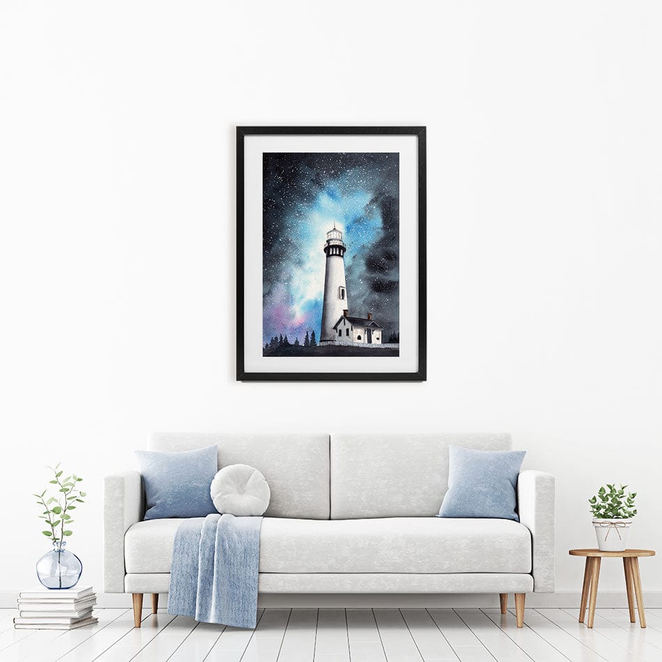 Lighthouse On The Hill Framed Art Print wall art product Tarasova Mariya / Shutterstock