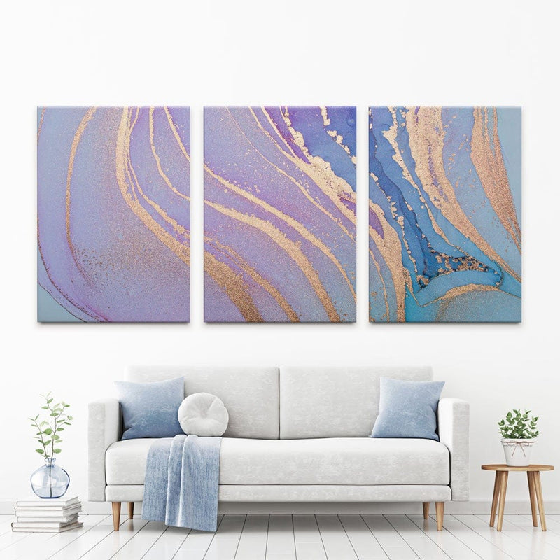 Lilac Dreams Trio Canvas Print wall art product Seamless Watercolor / Shutterstock