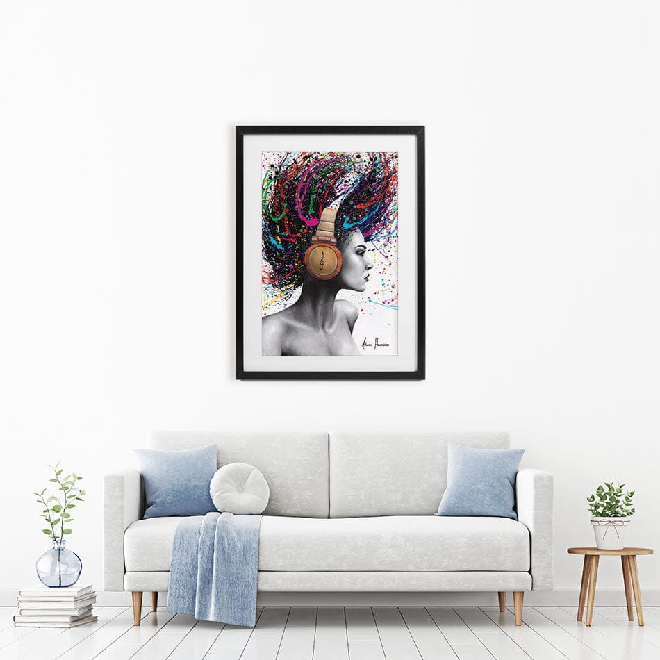 Listen Loud Framed Art Print wall art product Ashvin Harrison