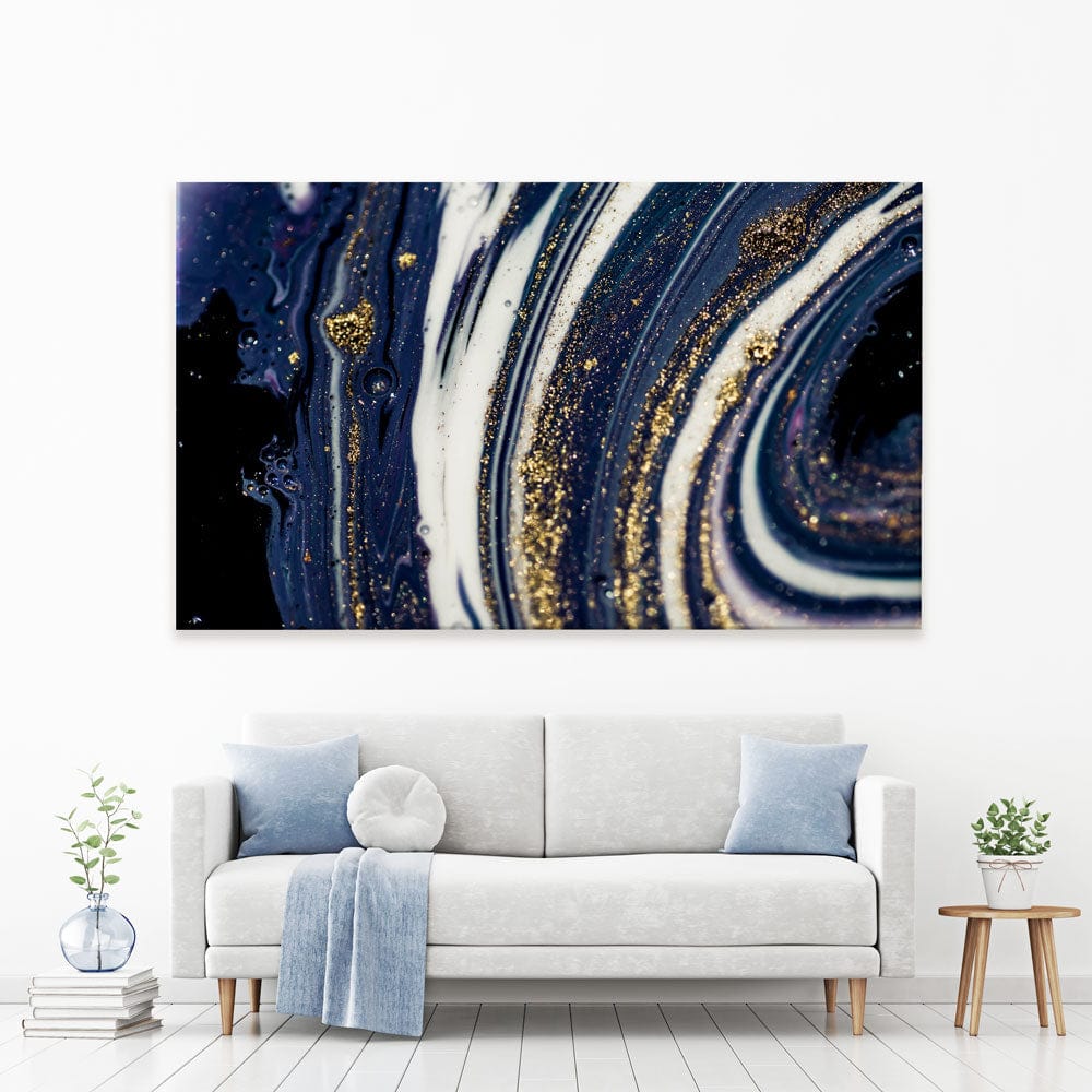 Midnight Marble Canvas Print wall art product CARACOLLA / Shutterstock