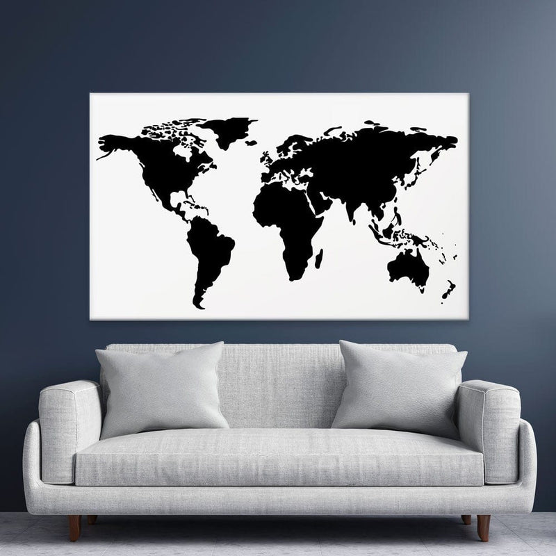 Modern World Map Canvas Print wall art product H Goossens / Independent