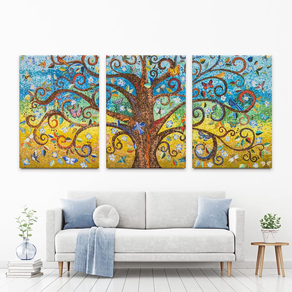 Mosaic Tree Trio Canvas Print wall art product Leon Rafael / Shutterstock