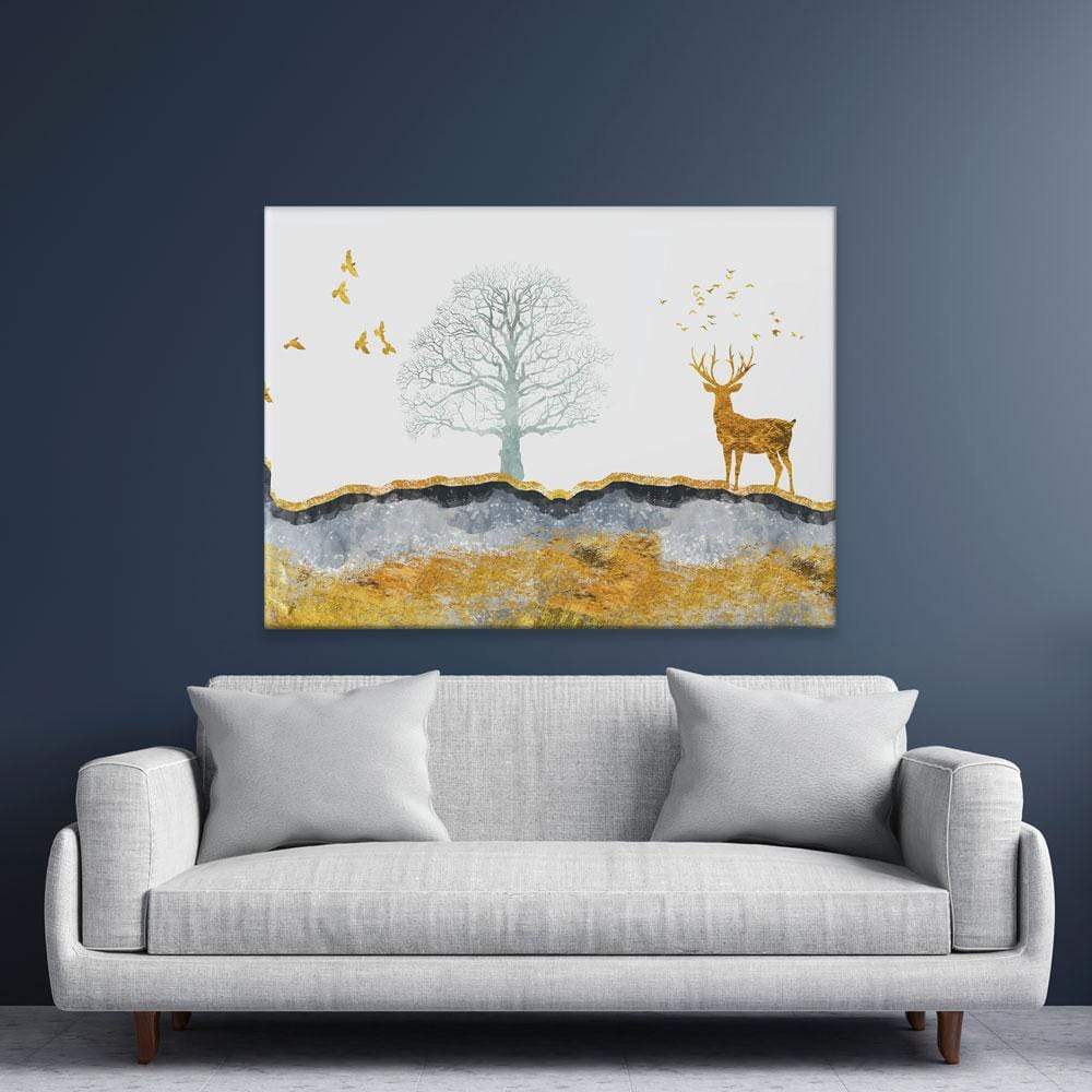 Mountain Deer Canvas Print wall art product mosamem adv / Shutterstock