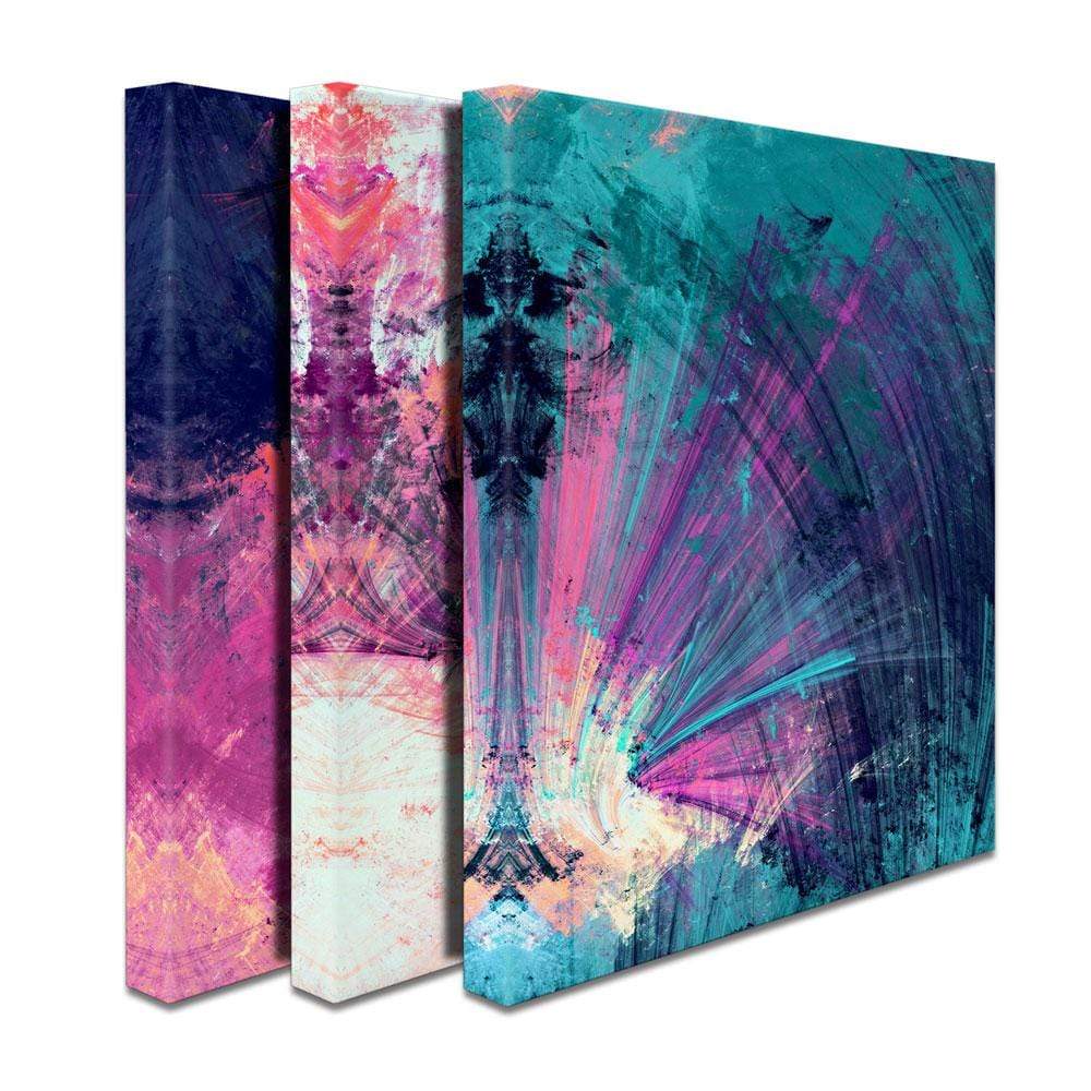 Multicoloured Abstract Trio Canvas Print wall art product Excellent backgrounds / Shutterstock