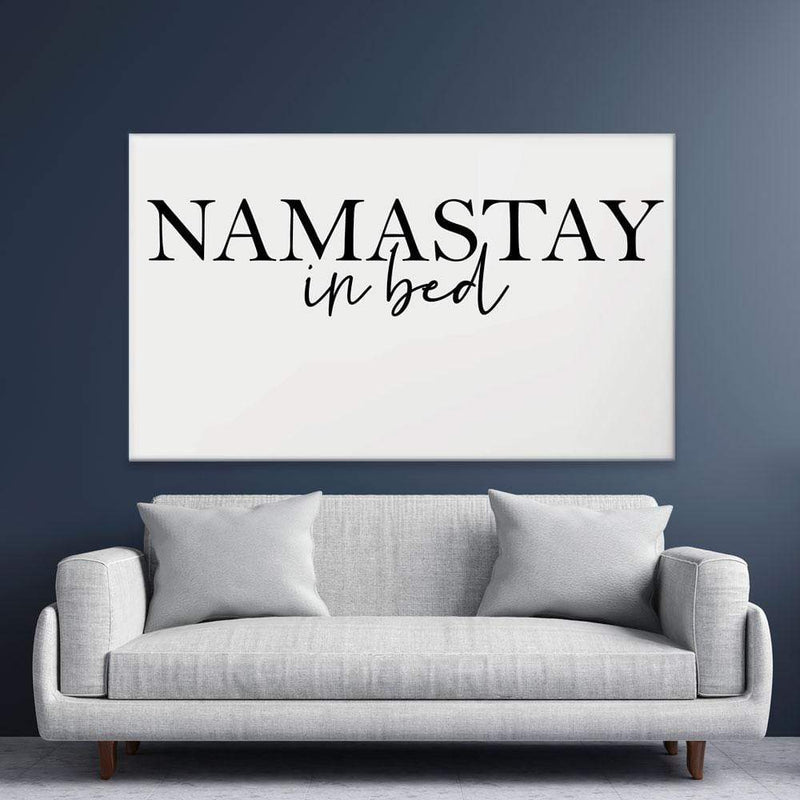 Namastay In Bed Canvas Print wall art product K Lyon / Independent