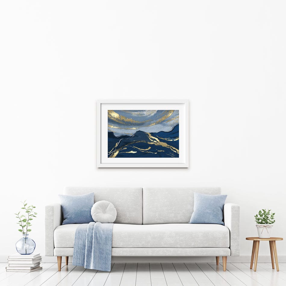 Navy Tones Framed Art Print wall art product Muzi pear studio / Shutterstock