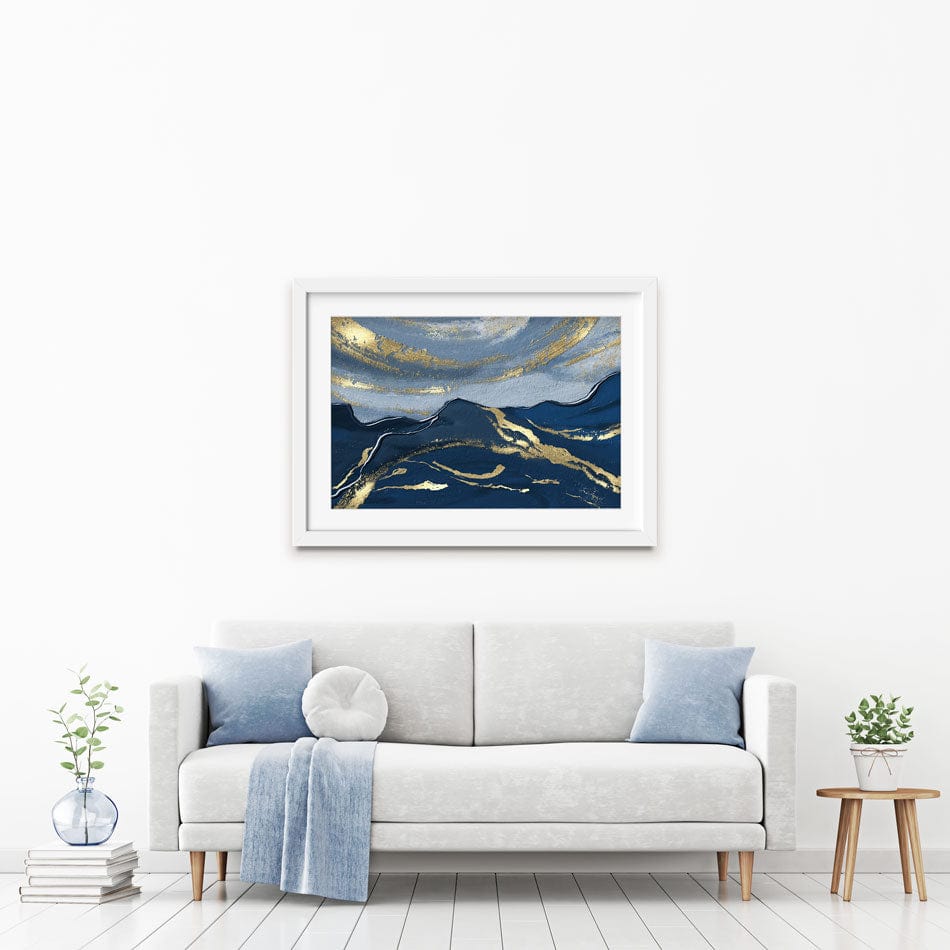 Navy Tones Framed Art Print wall art product Muzi pear studio / Shutterstock