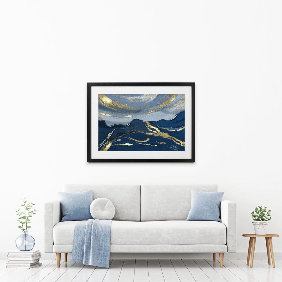 Navy Tones Framed Art Print wall art product Muzi pear studio / Shutterstock