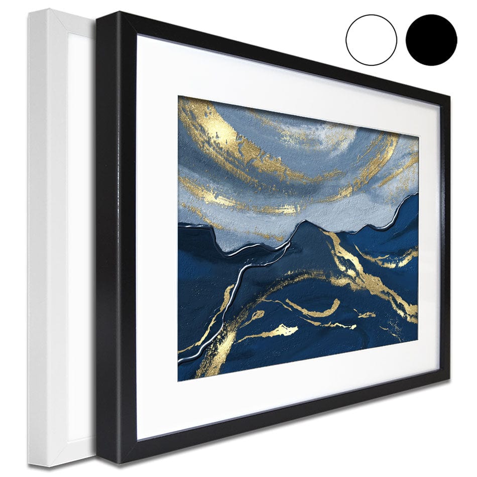 Navy Tones Framed Art Print wall art product Muzi pear studio / Shutterstock
