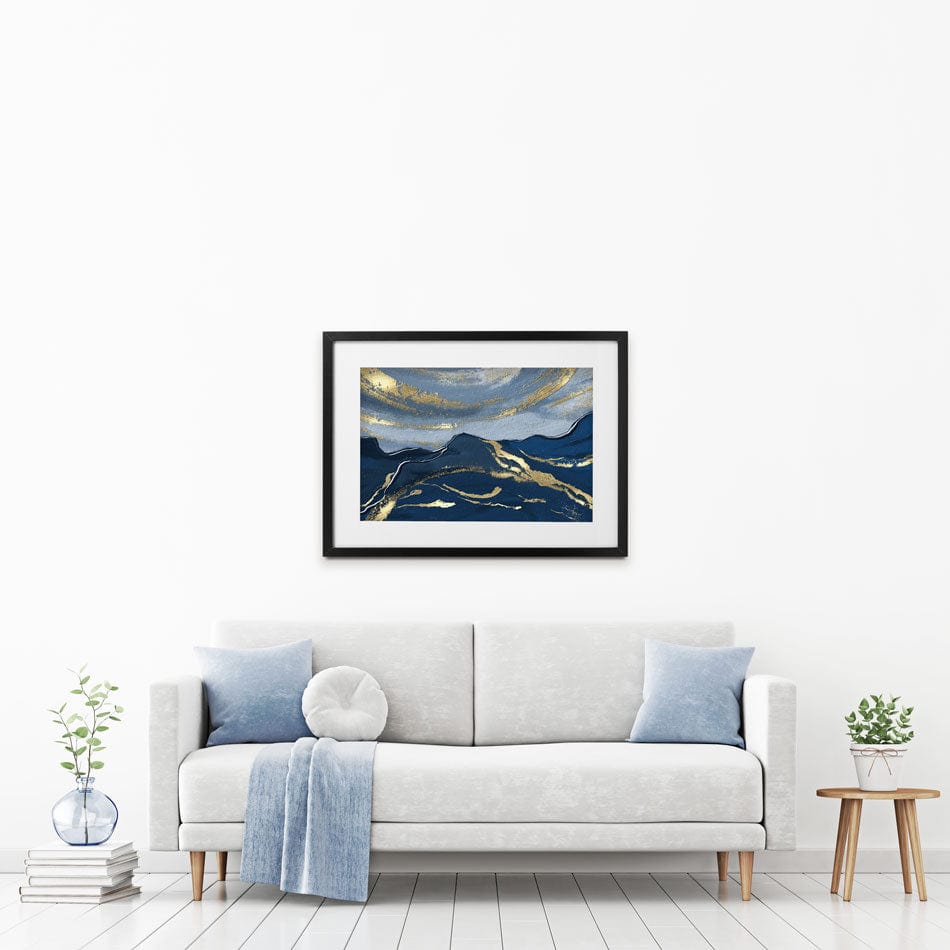 Navy Tones Framed Art Print wall art product Muzi pear studio / Shutterstock