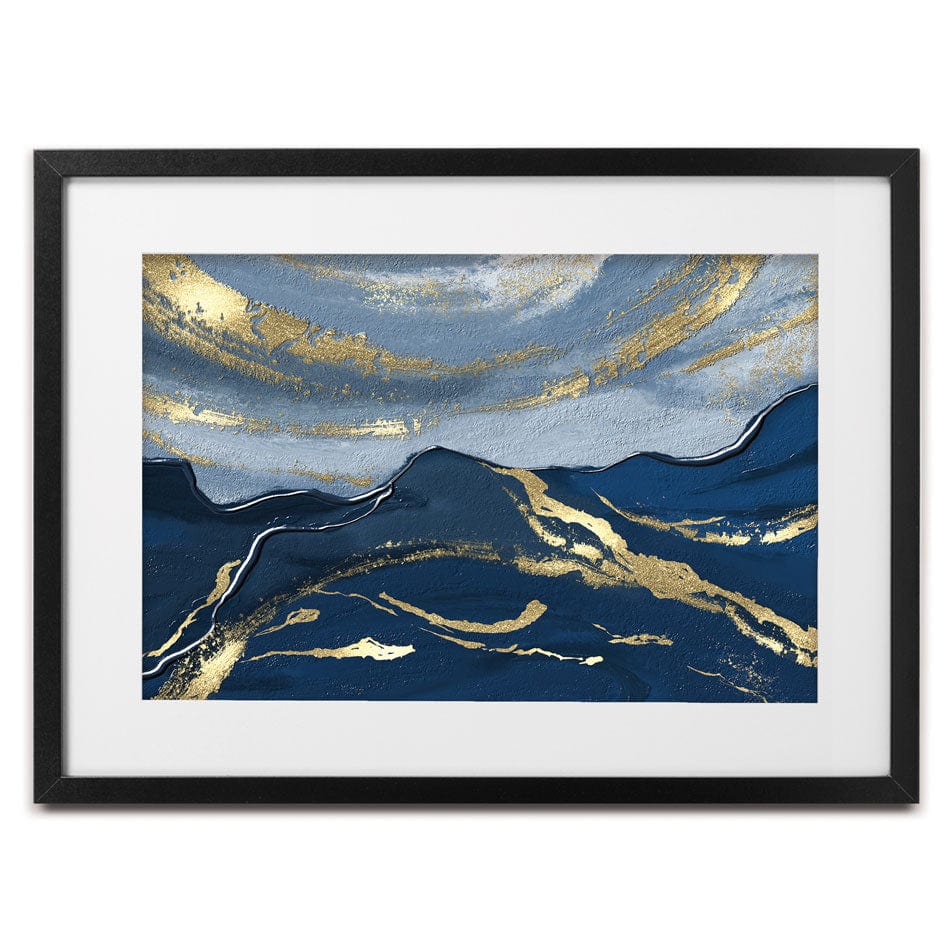 Navy Tones Framed Art Print wall art product Muzi pear studio / Shutterstock