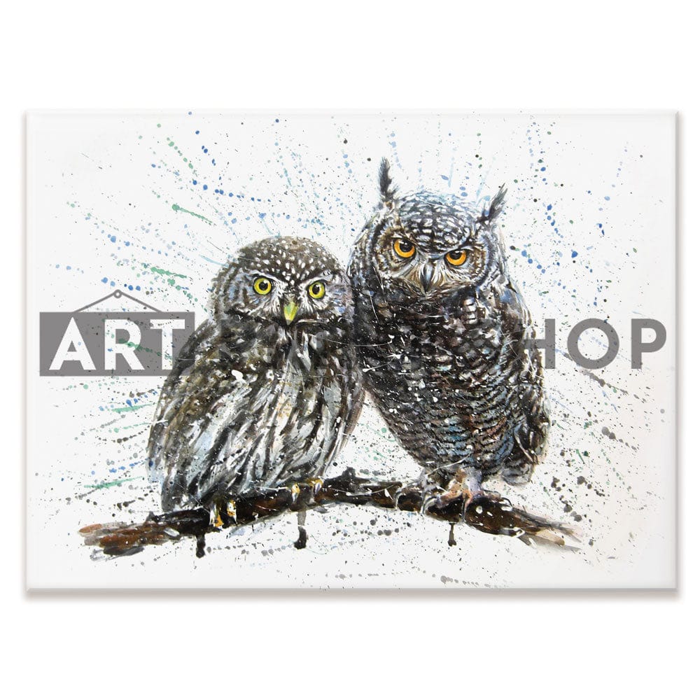 Paint Splash Owls Canvas Print wall art product KOSTART / Shutterstock
