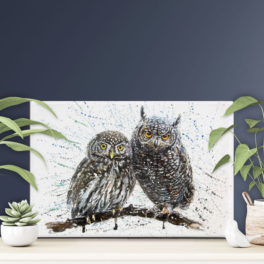 Paint Splash Owls Canvas Print wall art product KOSTART / Shutterstock