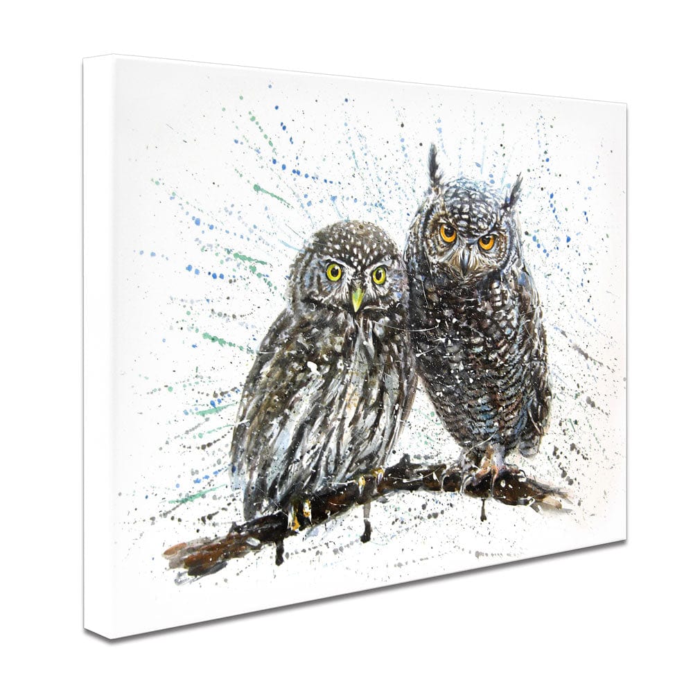Paint Splash Owls Canvas Print wall art product KOSTART / Shutterstock
