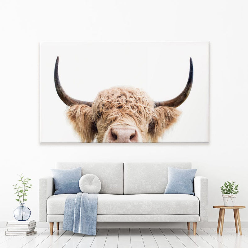 Peeking Cow Canvas Print wall art product Kathrin Pienaar / Independent