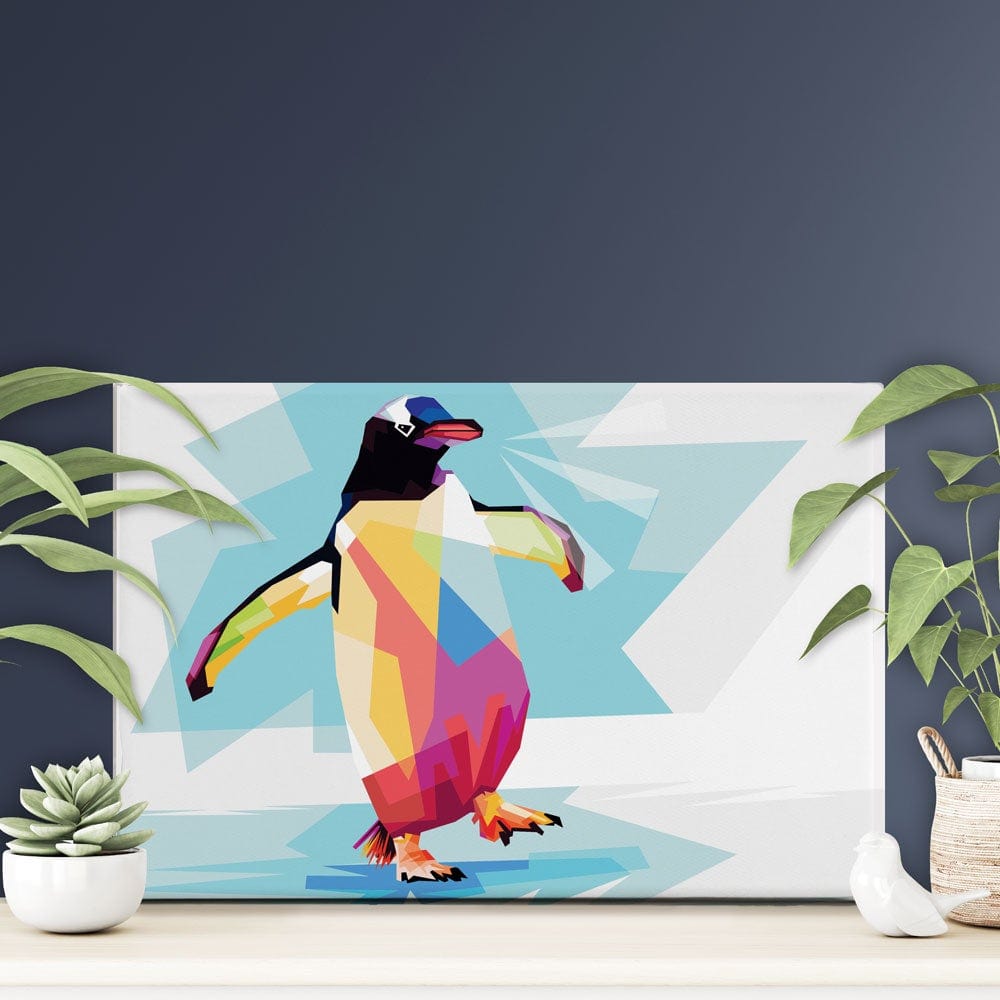 Penguin On Ice Canvas Print wall art product Tasmad Graphics / Shutterstock