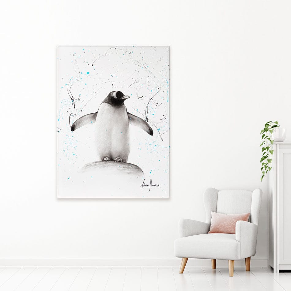 Penguin Parade Canvas Print wall art product Ashvin Harrison