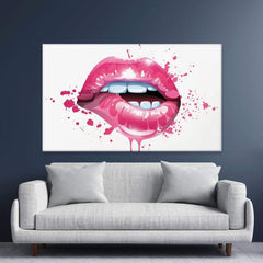 Pink Lips Canvas Print – Art Print Shop