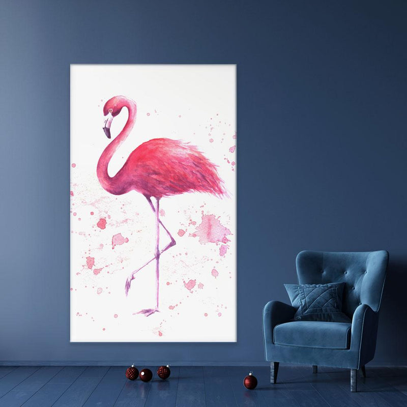 Pink Watercolour Flamingo Canvas Print wall art product olgers / Shutterstock
