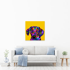 Pop Art Dachshund Canvas Print wall art product Sultan Receh / Shutterstock