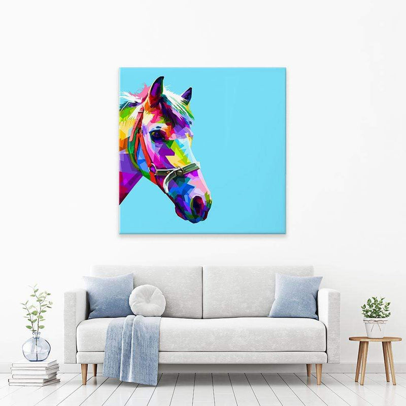 Pop Art Horse Canvas Print wall art product rainbow zoo / Shutterstock