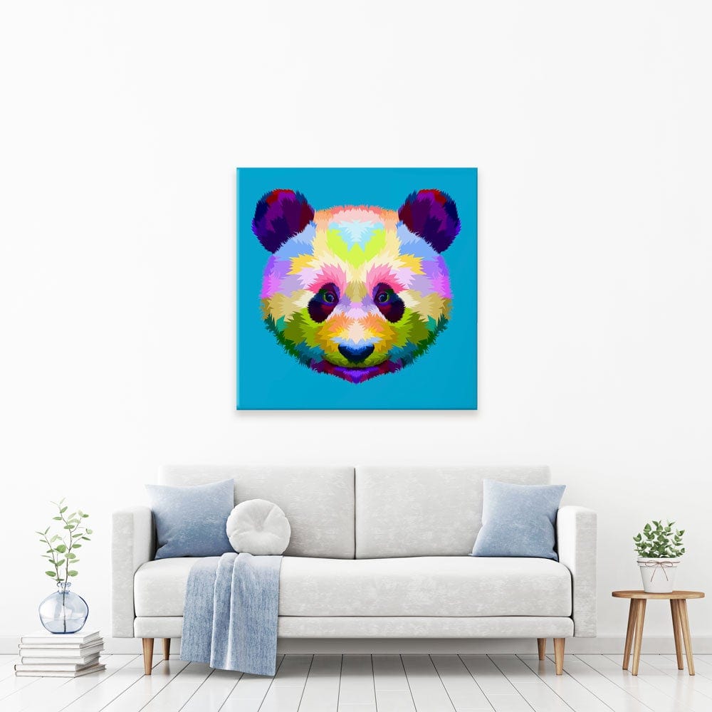 Pop Art Panda Canvas Print wall art product rainbow zoo / Shutterstock