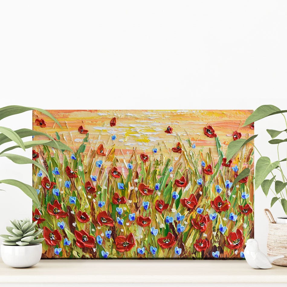 Poppies At Sunset Canvas Print wall art product Olga Tkachyk