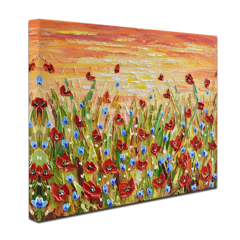 Poppies At Sunset Canvas Print wall art product Olga Tkachyk