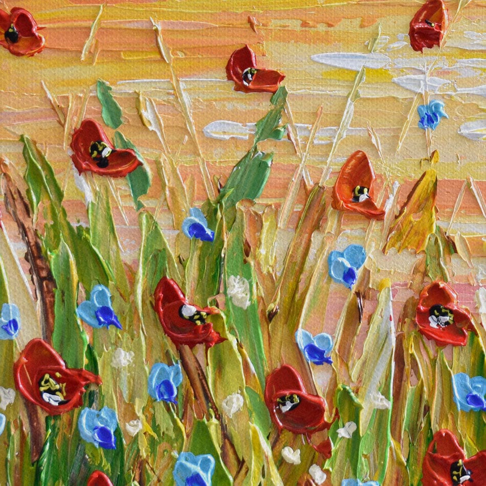 Poppies At Sunset Canvas Print wall art product Olga Tkachyk