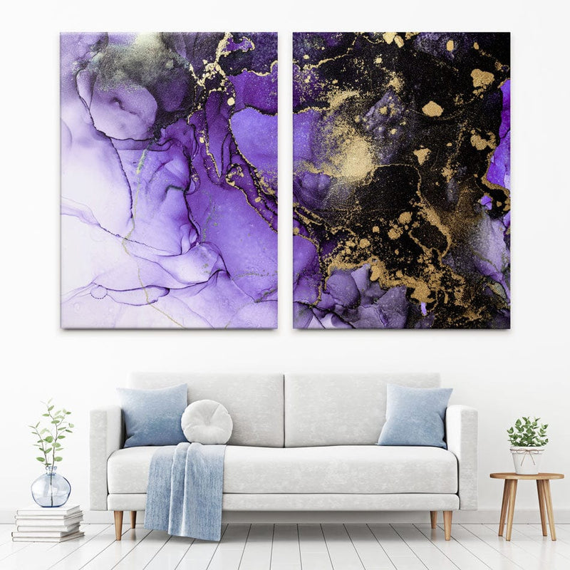 Pretty Purple Marble Duo Canvas Print wall art product Blue Planet Studio / Shutterstock