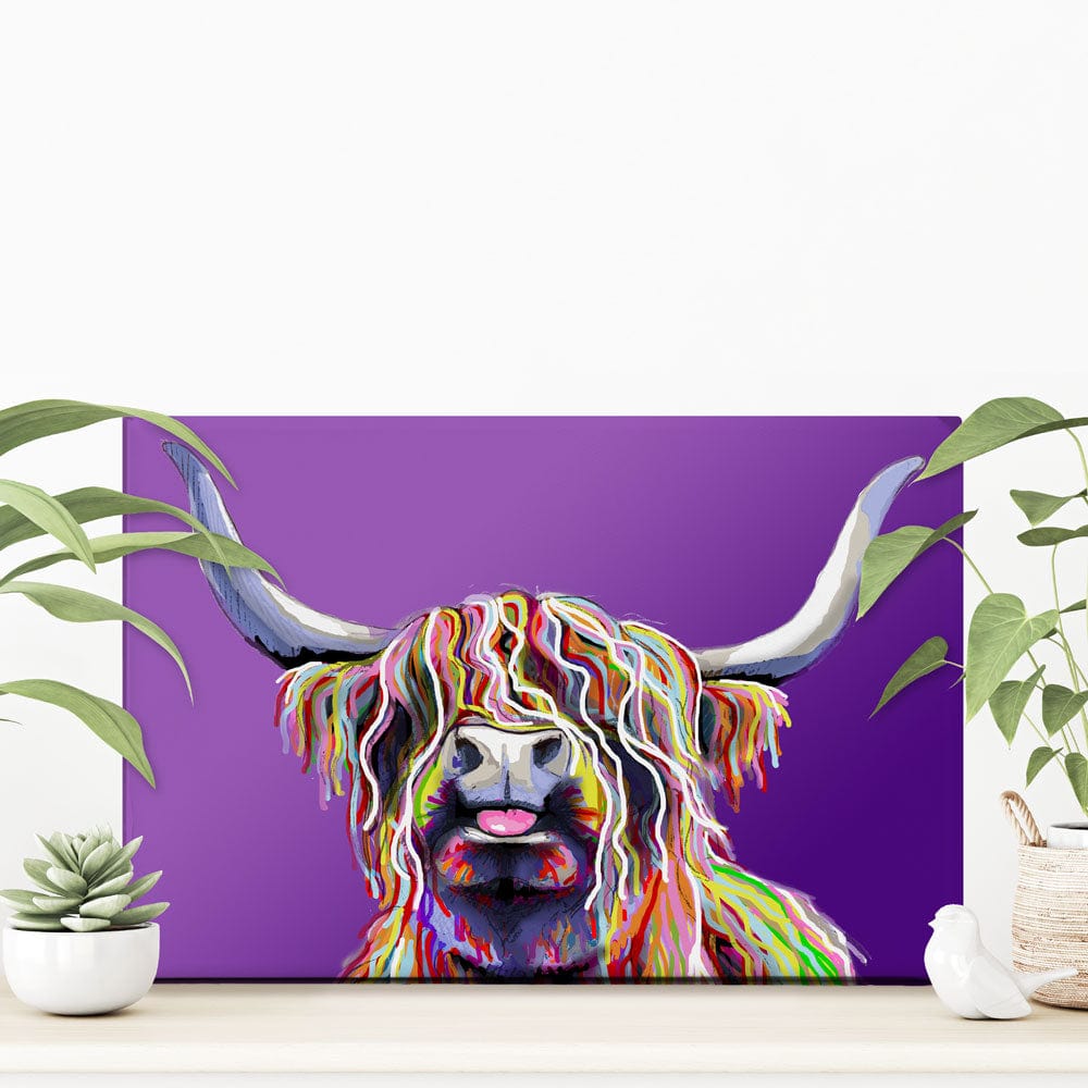 Purple Cheeky Coo Canvas Print wall art product J Merritt / Independent
