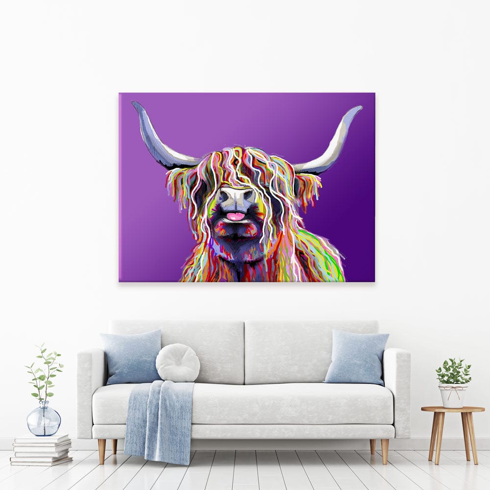 Purple Cheeky Coo Canvas Print wall art product J Merritt / Independent