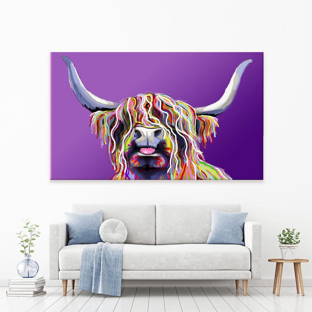 Purple Cheeky Coo Canvas Print wall art product J Merritt / Independent