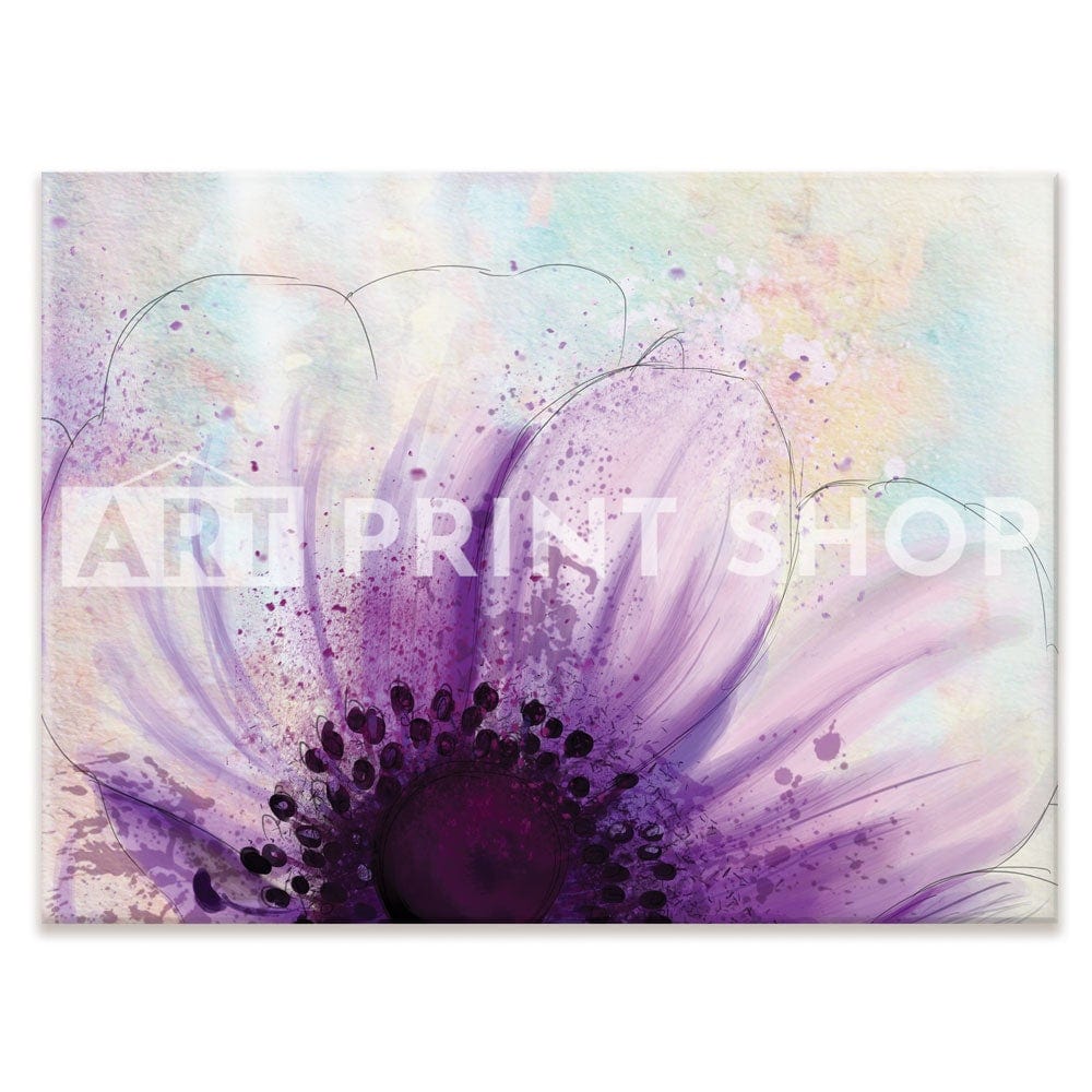 Purple Flower Half Canvas Print wall art product Pacrovka / Shutterstock
