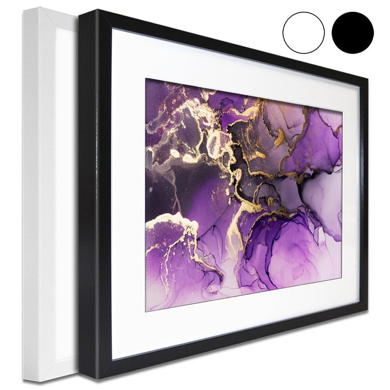 Purple Marble Framed Art Print wall art product Chursina Viktoriia / Shutterstock