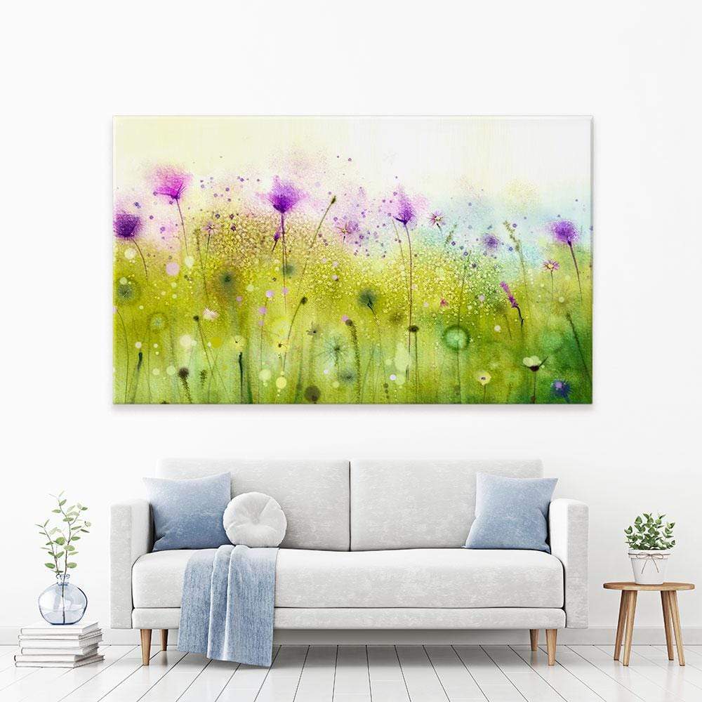 Purple Wildflowers Canvas Print wall art product pluie_r / Shutterstock