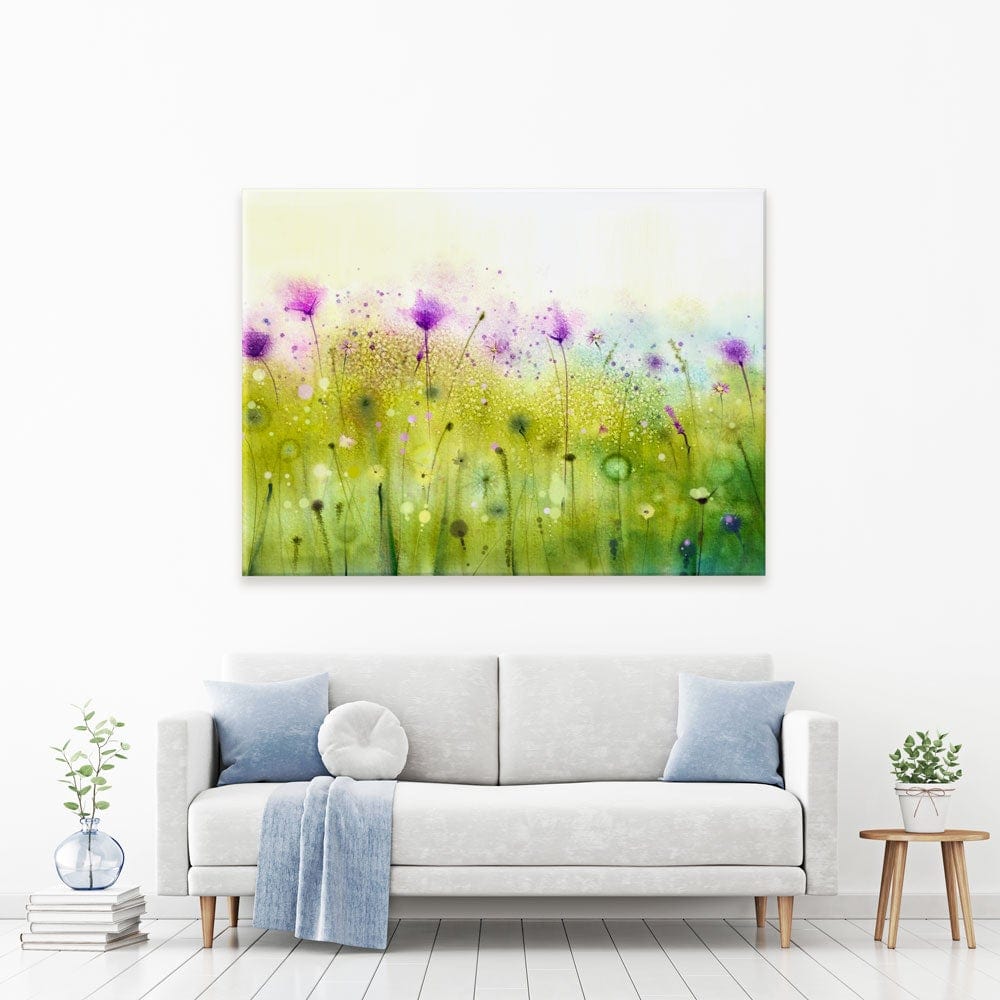 Purple Wildflowers Canvas Print wall art product pluie_r / Shutterstock