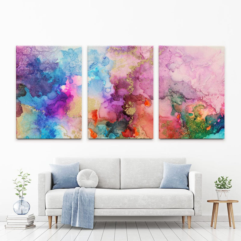 Rainbow Marble Trio Canvas Print wall art product Rudchenko Liliia / Shutterstock